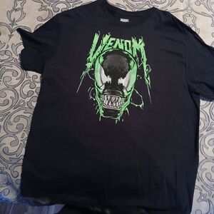 Marvel Venom Black T-Shirt with Green Graphic